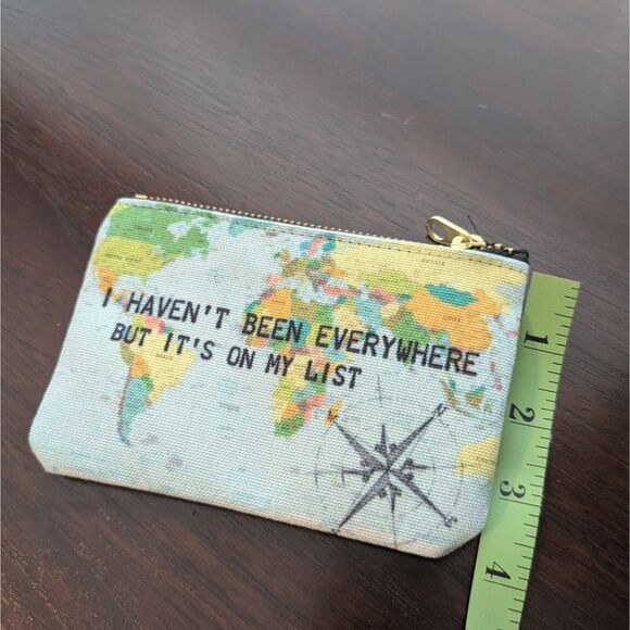 Travel Quote Zipper Pouch | “I Haven’t Been Everywhere But It’s On My List” Bag - Picture 5 of 5